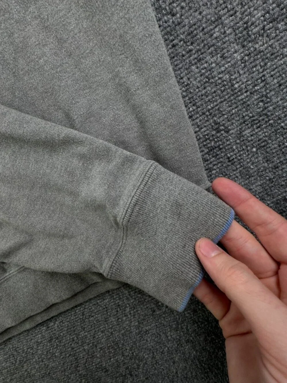 Peter Millar Cotton Gray 1/4 Zip Pullover Sweater Soft Long Sleeve Men Knit